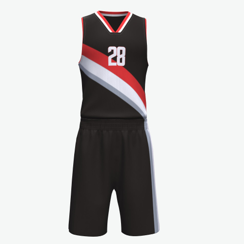 black basketball jersey uniform design