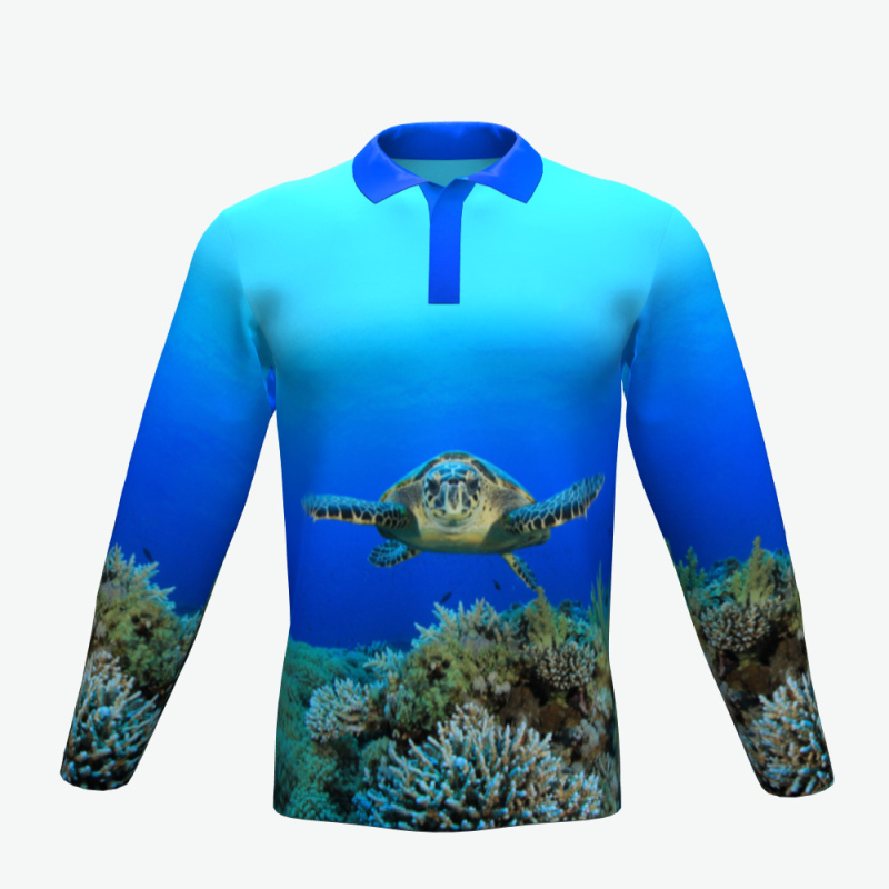 sublimated fishing jerseys coolmax fish pattern