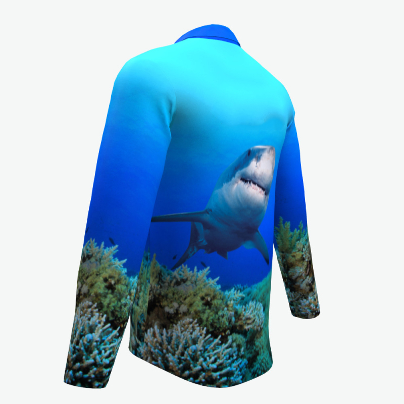 sublimated fishing jerseys coolmax fish pattern