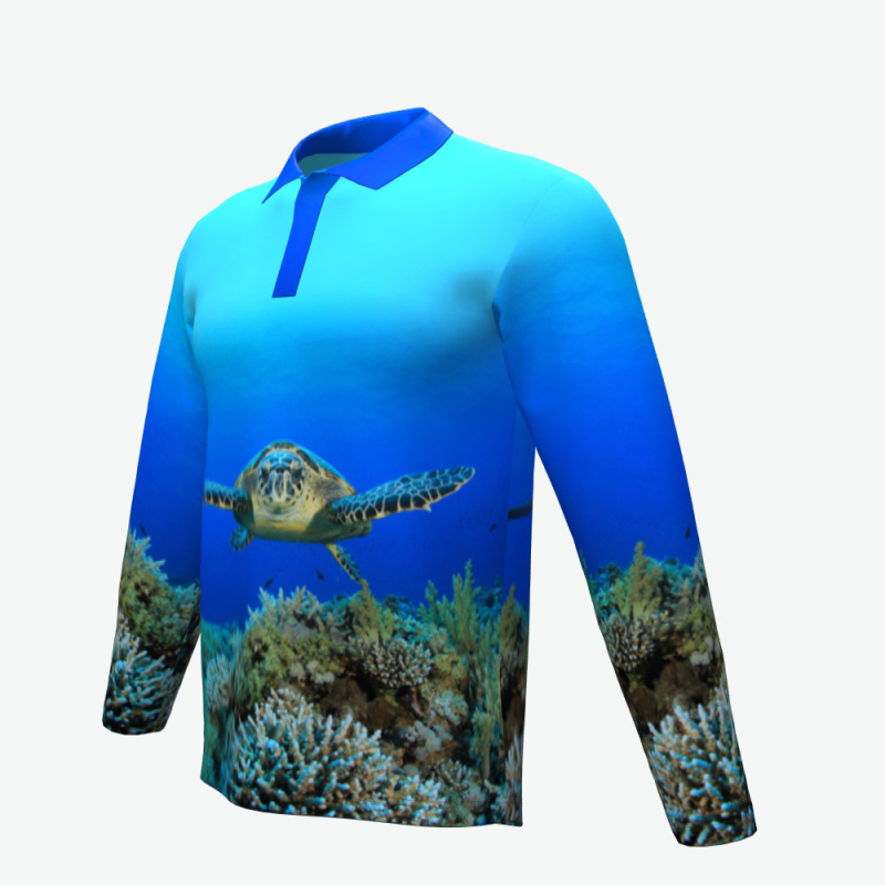 sublimated fishing jerseys coolmax fish pattern