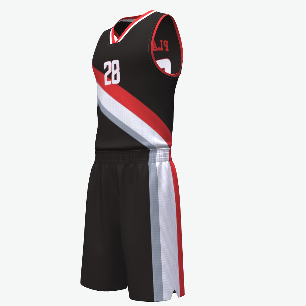 black basketball jersey uniform design