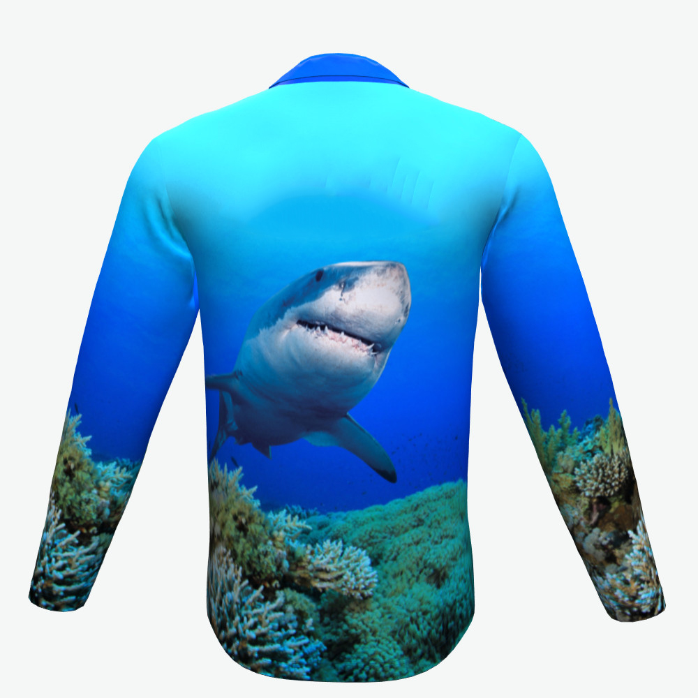 sublimated fishing jerseys coolmax fish pattern