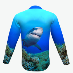 sublimated fishing jerseys coolmax fish pattern