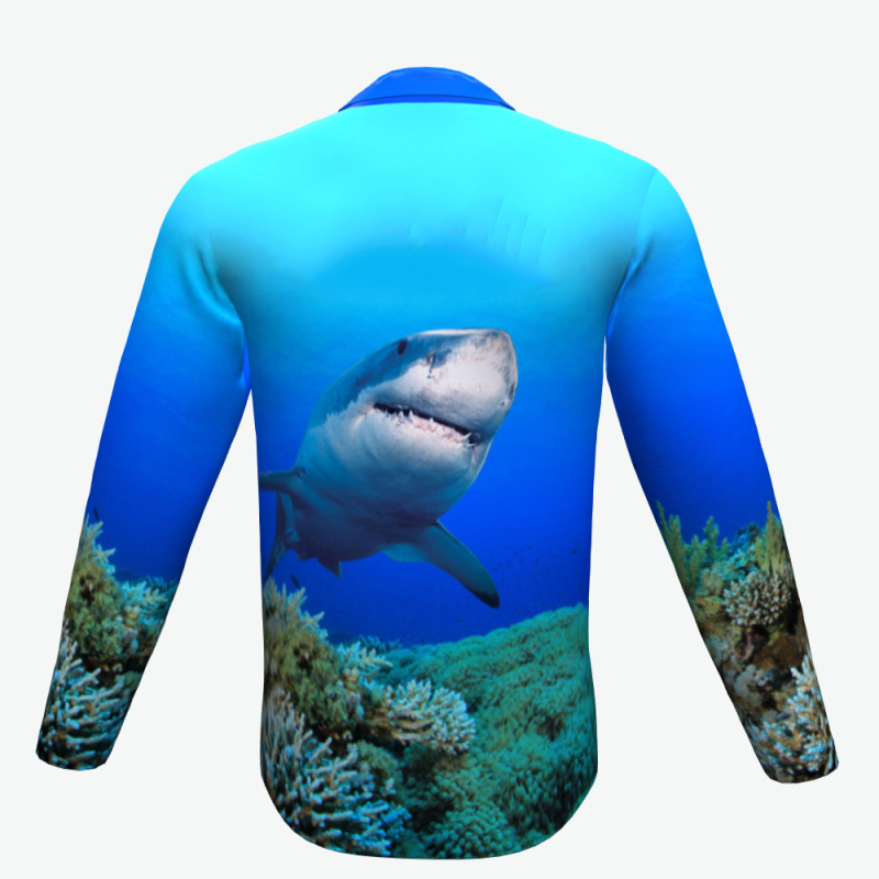 sublimated fishing jerseys coolmax fish pattern