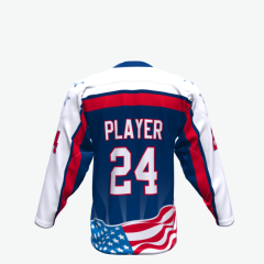 goalie cut ice hockey jersey with lace