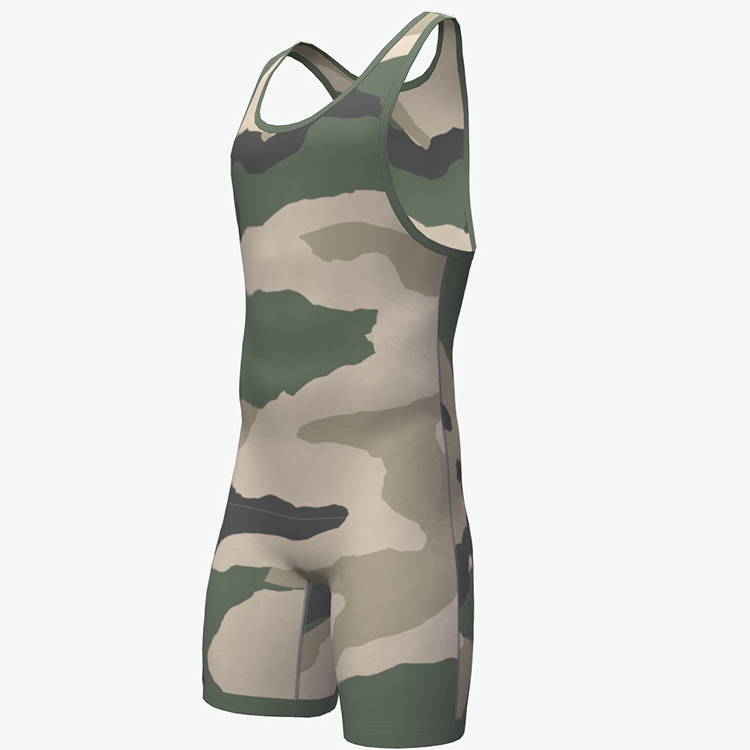 custom camo wrestling singlet