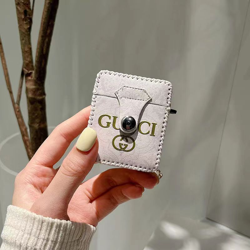 J1607グッチ ブランド イヤホンケースairpos proケース お洒落 gucci 落下保護 シンプル airpods 1/2ケースモノグラム  カバー airpods 3イヤホンケース防塵 革製 Airpodspro用pro ケース 上品 airpodsproケース 手持ち良い エアポッド 