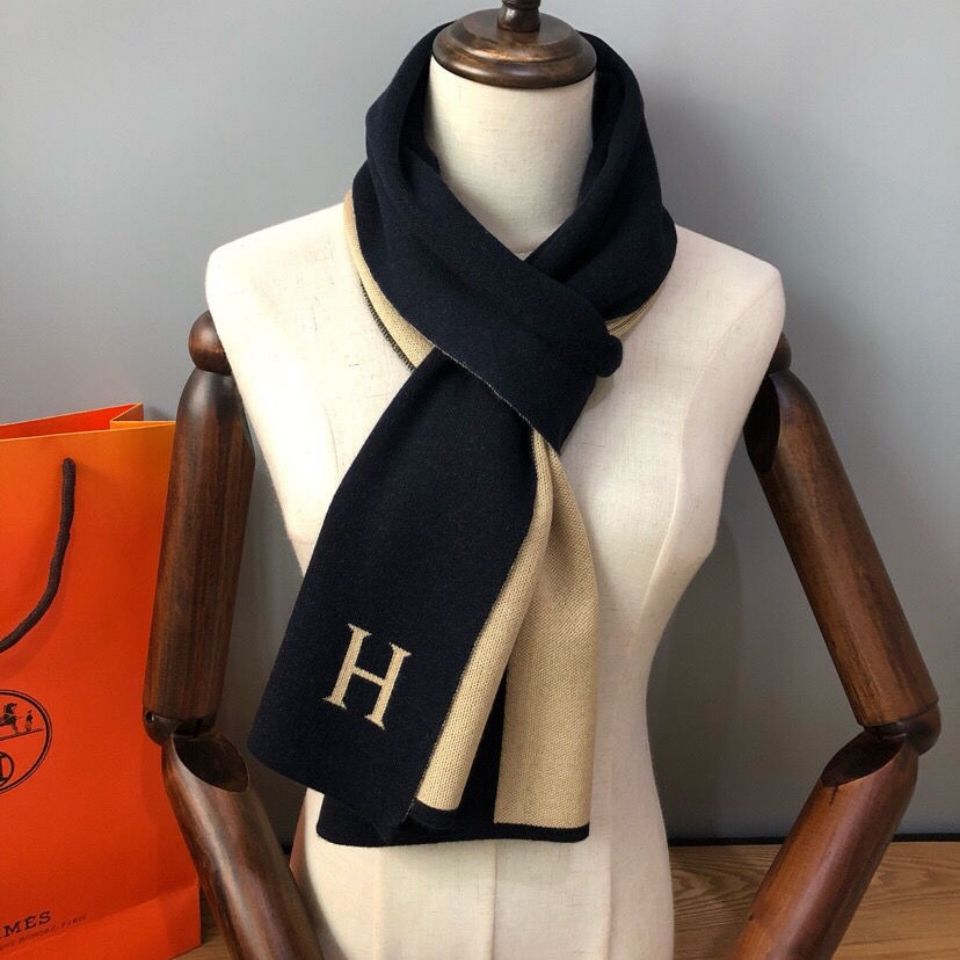 J2201エルメス ハイブランド ストール 大判 マフラー レディース Hermes おしゃれ ファッション ショール カシミア 秋冬 muffler  厚手 無地 暖かい プレゼント 人気 女性 学生