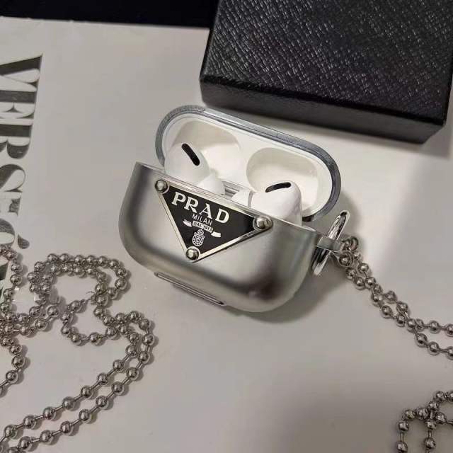J-PRA-100801プラダブランド イヤホンケースairpods pro/pro2ケースファッションpradaシルク落下保護シンプルairpods 1/2ケースカバー  airpods 3イヤホンケース防塵 防水 Airpodspro用pro ケース 上品 airpodsproケース 金属感エアポッド 全面保護 耐衝撃 紛失防止おまけ付き質感ケースカバー