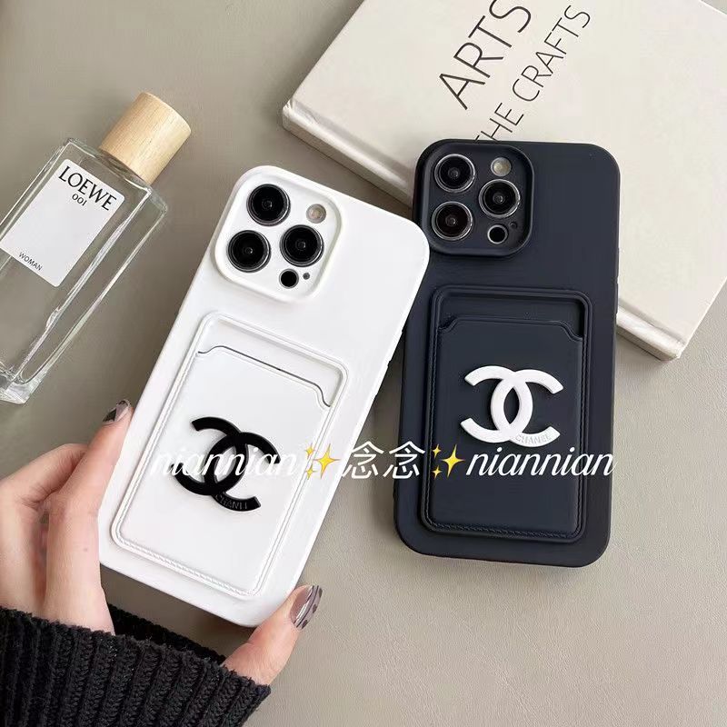 ブランド CHANEL アイフォン14pro maxスマホカバー カード収納可 