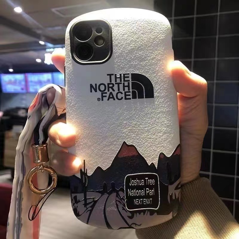 the north face ブランドiPhone14pro/14+ケース 耐衝撃レザー ザノース 
