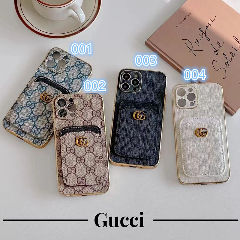 ブランド GUCCI モノグラム柄 iPhone14proスマホケース 贅沢ロゴカード収納可 グッチ アイフォン 14 pro max plusカバー  流行り レトロ感 iPhone13//13pro/13pro maxケース 人気 おしゃれ 落下保護 iPhone12 11 Pro max 