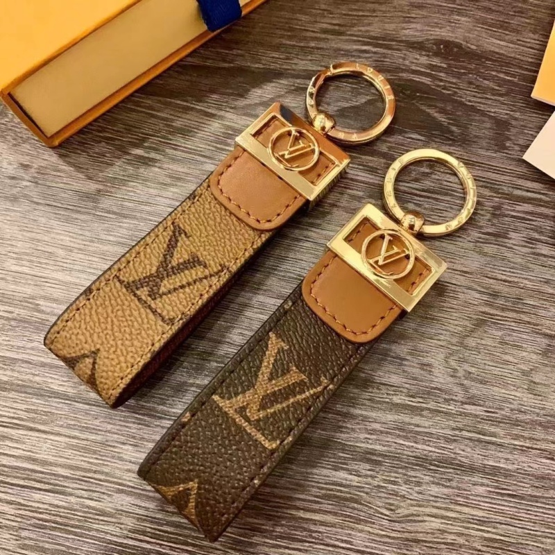 ルイヴィトン キーホルダー 定番 LV 本革 レザー 人気 メンズ お洒落 ストラップ型 鍵 キーリング キーチャーム キークリップ 紛失防止