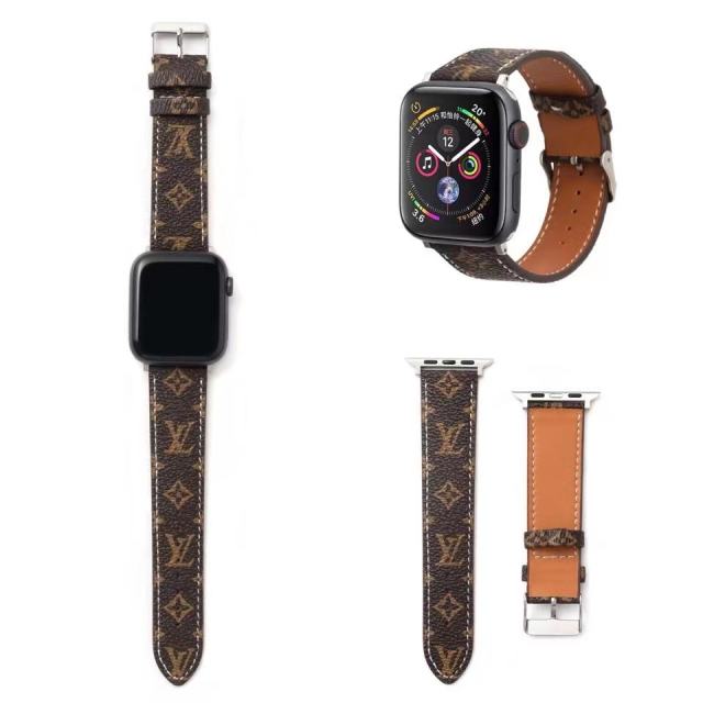 ルイヴィトンApple watch 8/7 ベルト レザー製 ブランド交換バンドオシャレモノグラム LV アップルウォッチ se2 バンド 経典柄 革 贅沢 レディース メンズ 芸能人愛用 サイズ38/40/41/42/44/45mm