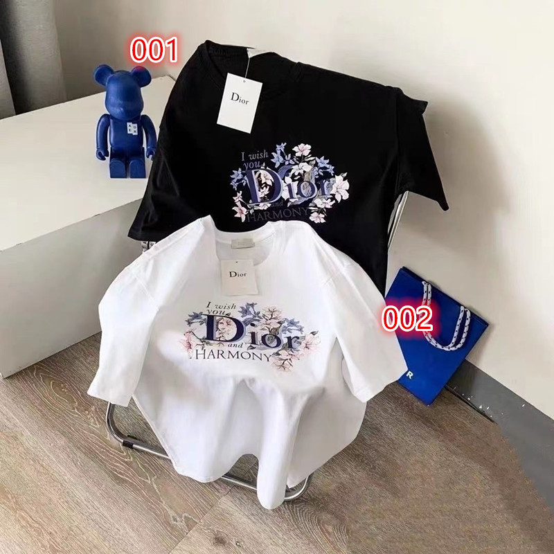 ディオールブランド Tシャツ 夏レディースメンズ 半袖Tシャツ dior 