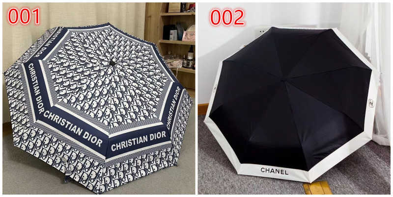 新品 Dior ディオール 折たたみ傘 雨傘 グレー トロッター柄 タグ付き 