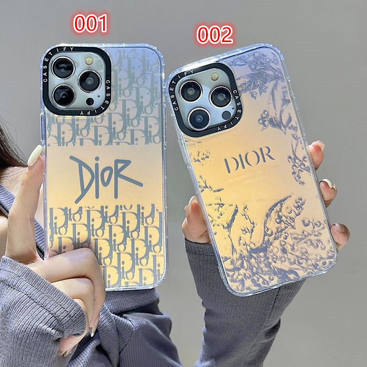 iPhone13 pro ケース DIOR イエロー - モバイルケース/カバー