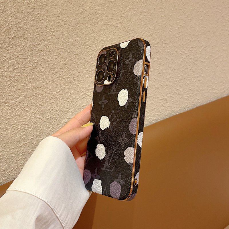 ルイヴィトン iPhone14pro maxカバー おしゃれ 水玉 くさまやよい LV アイフォン14pro plusスマホケース 皮革ケース 芸術感  iphone 13 12 pro maxケース 耐用性 ファッション iphone 12 pro/11 pro max/11カバー 落下保護 