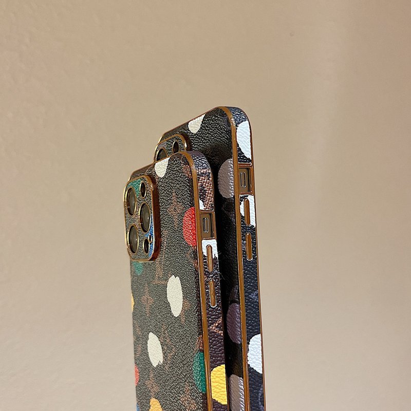 ルイヴィトン iPhone14pro maxカバー おしゃれ 水玉 くさまやよい LV 