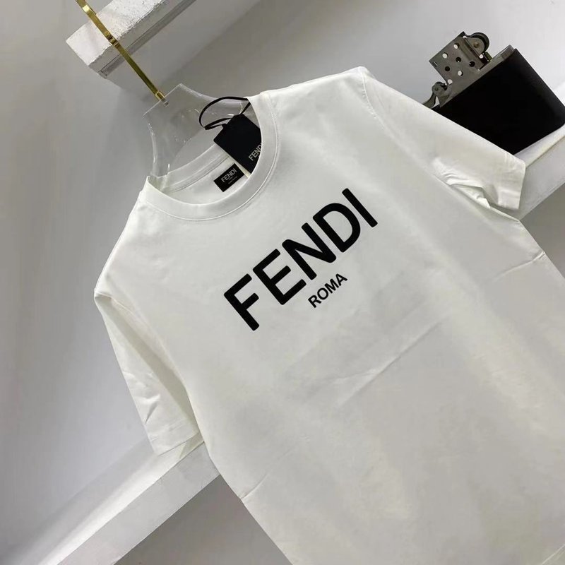 Fendiブランド Tシャツ 夏レディースメンズ ロゴ短袖フェンディ半袖 