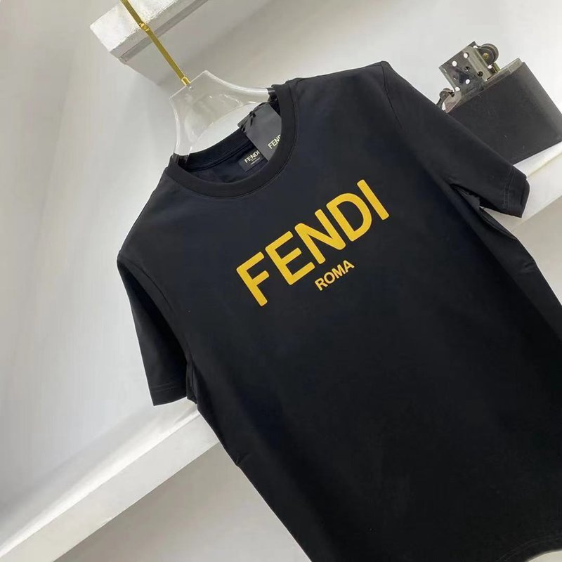 Fendiブランド Tシャツ 夏レディースメンズ ロゴ短袖フェンディ半袖T