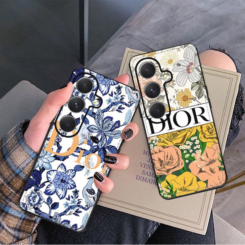 DIOR レトロ感 iPhone14max/GALAXY S23+ケース おしゃれ 花柄