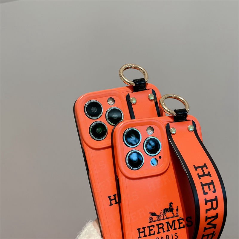 HERMES オレンジ レザー iPhone11pro maxケース エルメスブランドiphone13/13pro max/13pro/13miniケース高級感