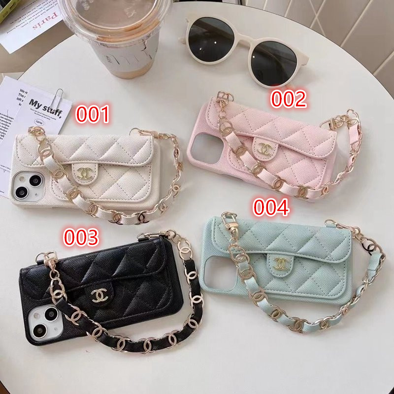 Chanel/シャネルIPhone1514promaxスマホケース 高級キャビアスキン ブランド アイフォン14plus/14pro/14カバーケース  華やかデザイン IPhone 13 Pro Max 12 11ケース 持ち運び安い かわいい カード入り 多機能性ケース