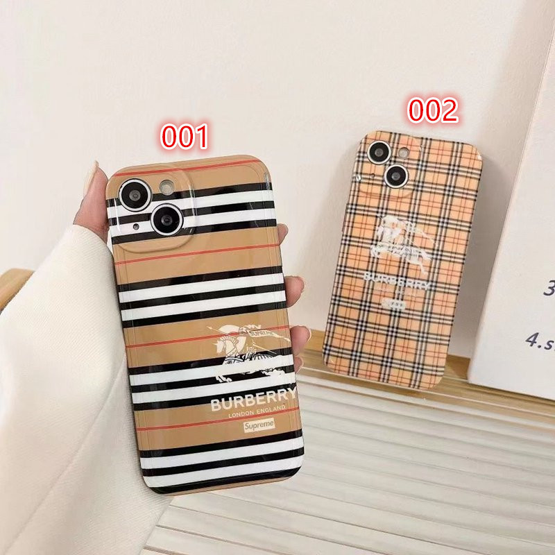 ブランド Burberry アイフォン15/14+/14proケース ソフト 落下保護 