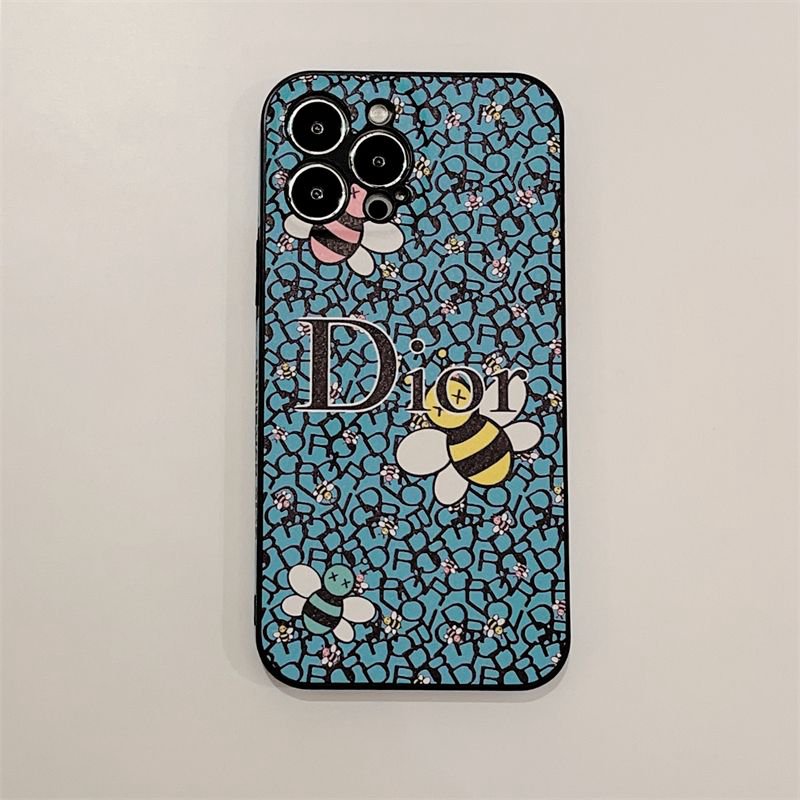 美品　DIOR スマホケース　iPhone 13 14 ディオール IPhone 14plus/15/13 Pro Maxケース 可愛い 蜂柄