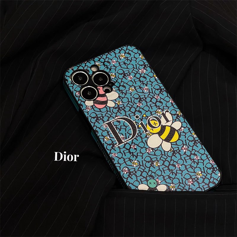 ディオール IPhone 14plus/15/13 Pro Maxケース 可愛い 蜂柄ハードケース ブランド Dior アイフォン14 Pro  Max/13pro/12スマホケース 華やか IPhone 14 12 Proケース革製 耐衝撃 Iphone 15/12 Pro Maxスマホカバー  ...