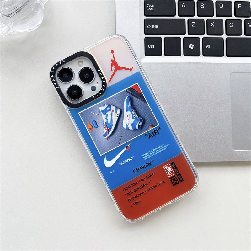 オフホワイトNIKEブランド IPhone 14plus/15/13 Pro Maxケースoff