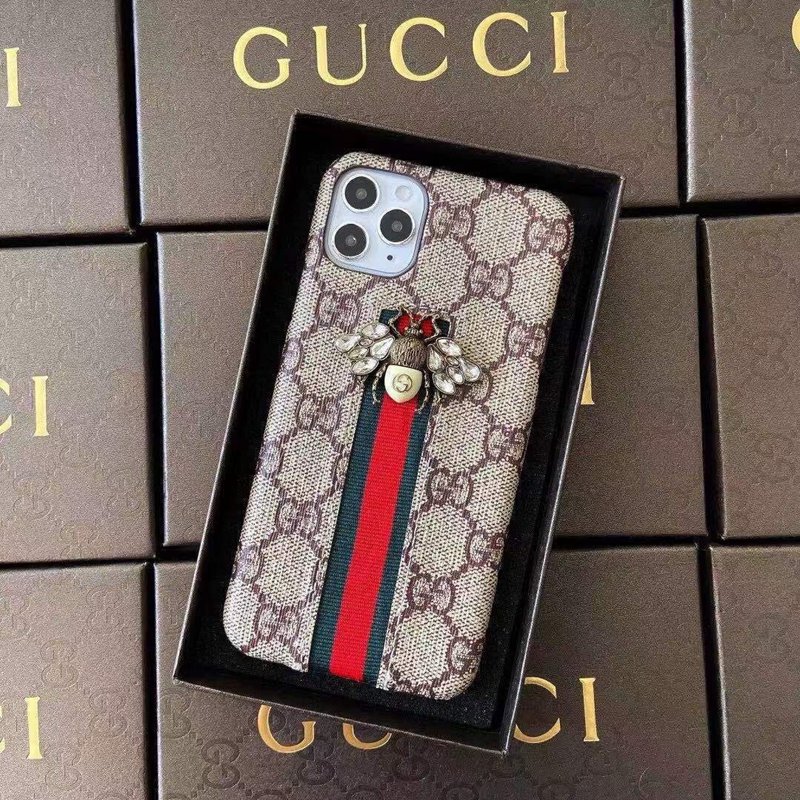 グッチGUCCI アイフォン15Promax/12miniケースハードケース蜂柄カバー 