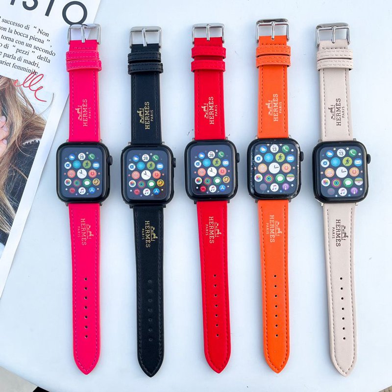 美品】Apple Watch HERMES レザーハンドapplewatch - 時計