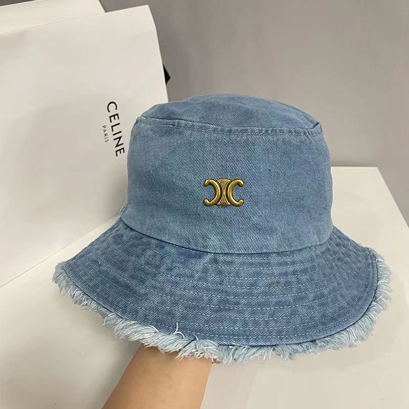 Celine/セリーヌ 帽子 バケットハット デニム製金具ファッション 日よ 