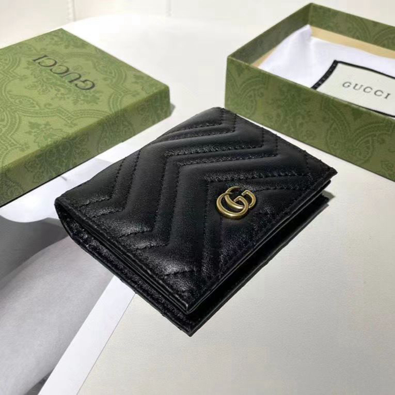 GUCCIグッチハイブランド財布二つ折り長財布 サイフ小銭入れGGキング 