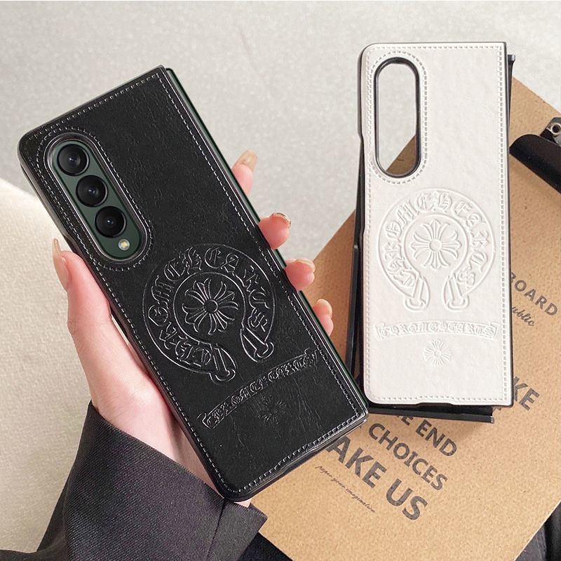 クロムハーツブランドGalaxy Zfold4/Zfold5ケースレディースメンズ軽量 ギャラクシー W23/22/W21/W20ケース 耐衝撃 スタイリッシュgalaxy zfold3/zfold2カバー