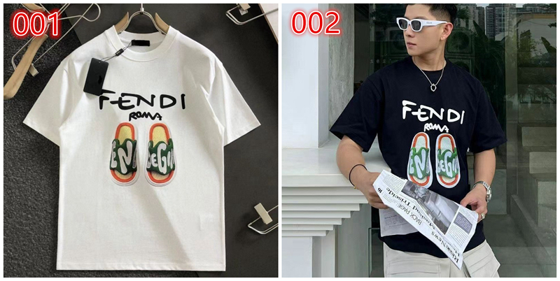 ブランド FFフェンディTシャツ fendi Tシャツ 丸首 夏 コットン製 カジュアル 通気性ウェア レディース FF上着 ファッション 高品質 Ｔシャツ プリント柄 大きいサイズ S~5XL通気性 着心地よい 流行りコピー品激安