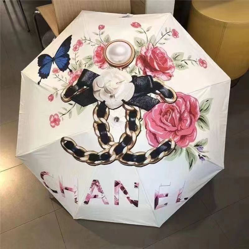 ブランド CHANEL 折りたたみ傘 ワンタッチ 軽量 自動開閉 シャネル  