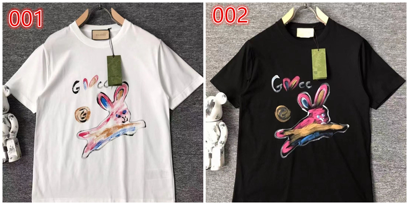 グッチハイブランドGG Tシャツ メンズ 半袖 夏服 かわいい gucciティーシャツ 人気 ブランド 上着 可愛いウサギ柄 服 大きいサイズ  Gucciグッチティシャツ オシャレ てぃーしゃつ 綿100 Tshirt なつふく 派手 カットソー 男女兼用 春 夏流行り肌触り優しい  通気性セレブ ...