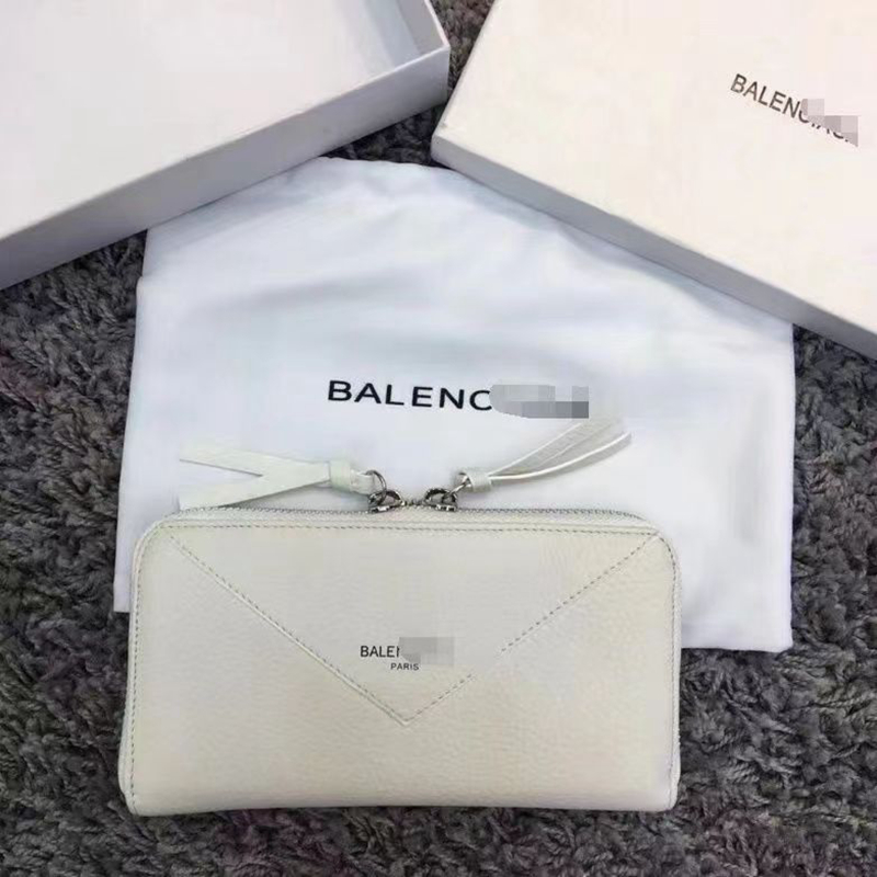 ブランド バレンシアガウォレット 長財布サイフ 財布 Balenciagaメンズ さいふ 革 人気 小銭入れ 白黒大容量 カードケース スナップ財布  紳士 レディース プレゼント 高級感