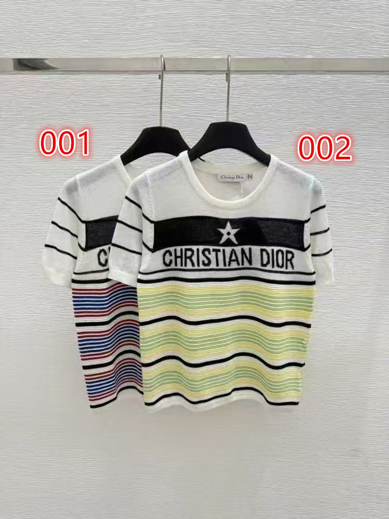 クリスチャンディオール ショートスリーブトップス Tシャツ クリスチャンディオール ショートスリーブトップス Tシャツ