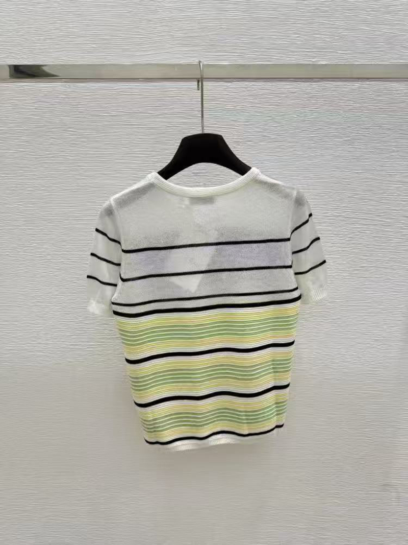 ブランドディオール DiorハイブランドTシャツニット製フレンチ