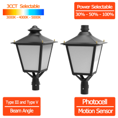 LED Post Top Garden Lantern - GL02 Series - CCT and Power Selectable