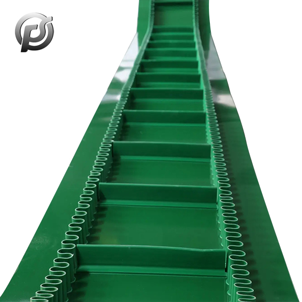What is the structure of the baffle conveyor belt?  Baffle conveyor belt is a common conveyor belt. The protective cover is to prevent slipping when t