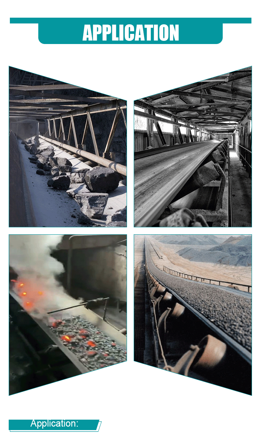 Conveyor belt for the steel industry