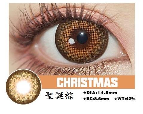 高端韓國年拋  聖誕棕 超保濕系列 敏感眼必備 大直徑