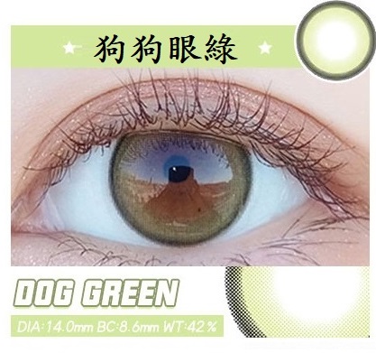 自然狗狗眼綠色美瞳