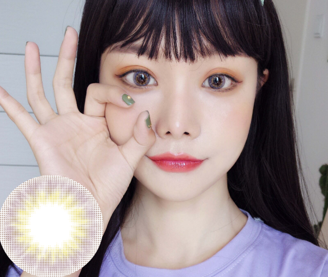 高端韓國年拋  香草粉紫 超保濕系列 敏感眼必備 中直徑