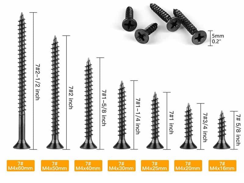 Black Phosphated Phillips Bugle Head Fine Coarse Thread Self Tapping Drywall Screw